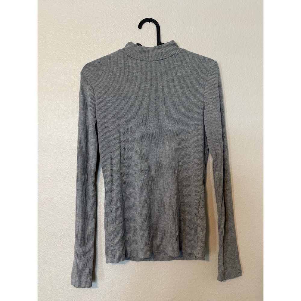 Truth By Republic | Long-Sleeve Mock Turtleneck Sweater (Grey)